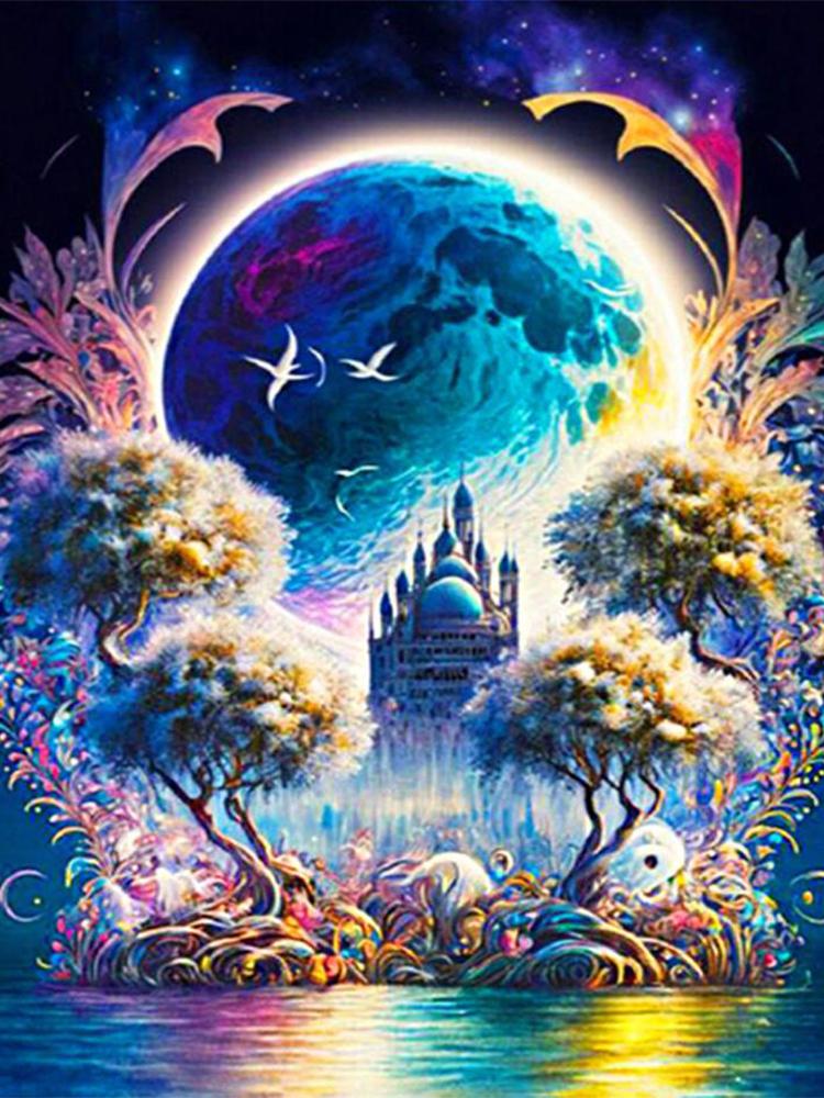 5D DIY Landscape Diamond Painting New Series Dreamy Fairy Scenery Full Mosaic Embroidery Cross Wall Art Gift Decoration