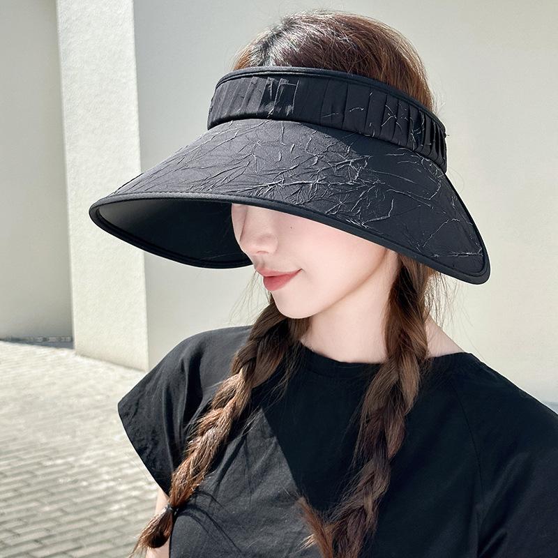 National Tide Wind Empty Top Hat Children's Summer UV Protection Sun Hat Foldable Outdoor Versatile Cycling Beach Hat