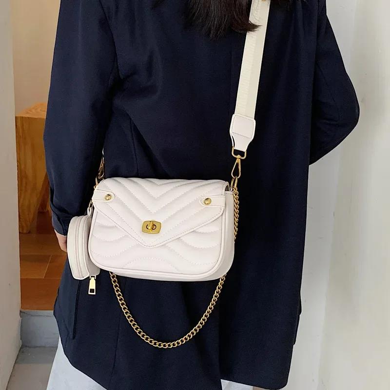 Women's Crossbody Bag New Bag and Travel Bag Women's Plutonium Leather Shoulder Bag Ladies Luxury Designer Chain Bag