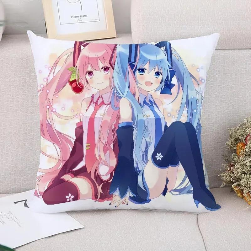 

H-Хатсунэ Мику Декоративные наволочки для подушек x Наволочки Чехол для подушки Роскошный осенний декор Украшение для автомобиля Наволочка 30x30cm