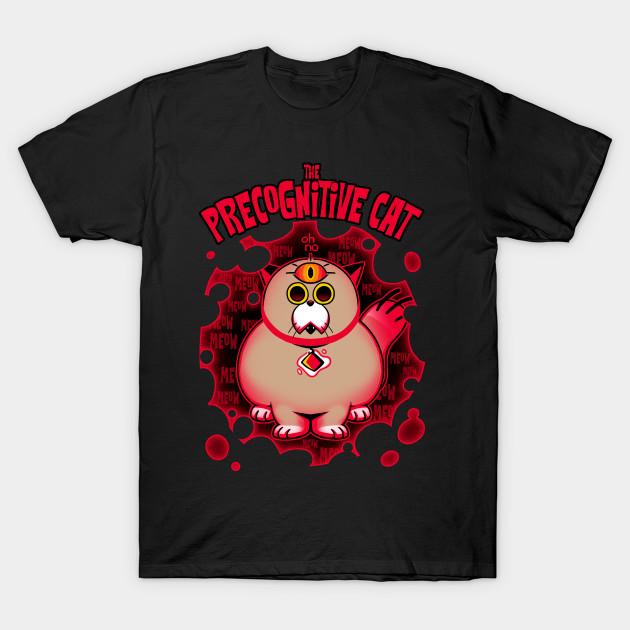 

Men Black Print T-shirt The Precognitive Cat! No-Cut Transfer Paper Print Cotton Tshirt 4XL чорний