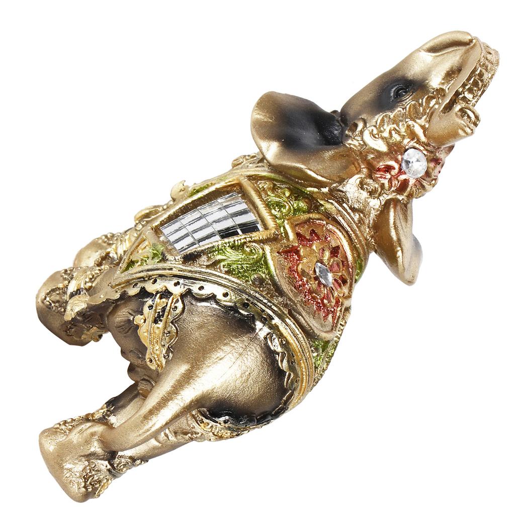 Lucky Feng Shui Green Elephant Statue Sculpture Wealth Figurine Gift Home Decoration