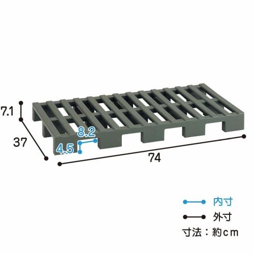 Belca Clean Pallet, Made In Japan, Set of 2, 37cm Wide X 74cm Deep X 7.1cm High, Eco-Green, Mold and Moisture Resistant, CP-2