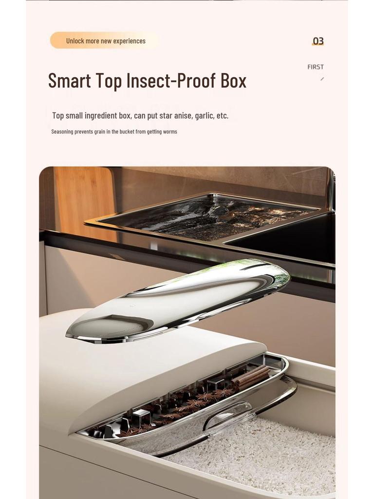 Sealed Grain Storage Bin: Insect & Moisture-Proof Rice & Flour Container, Food-Grade, Suitable for Cat Food - New for 2025.