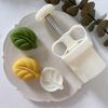 50g Plastic Material Mooncake Molds Leaf Shaped Mooncake Stamps DIY Baking Tools