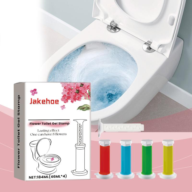 4PCS Toilet Gel Deodorant Flower Cleaner Aromatic Drain Toilet Cleaning Air Fragrance Freshener Home Bathroom Cleaning Tool