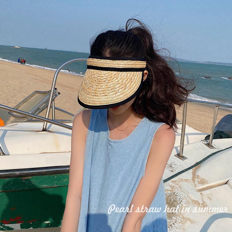Top Open Chic Summer Uv Protection Sun Hat For Women Adjustable Cotton