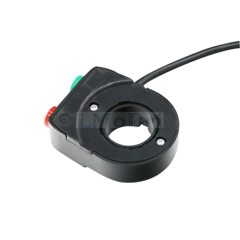 LMoDri 12V Horn HeadLight Switch Black On-Off Button Handlebar Switch Assembly For