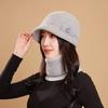 Bucket Hat Autumn Hat Ladies Winter Warm Wool Hat Basin Hat