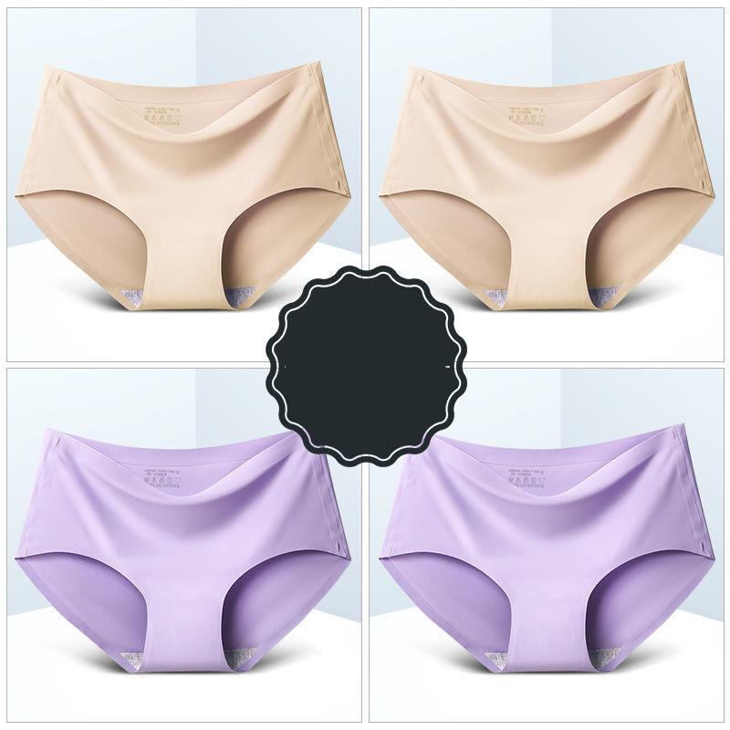 

4 шт. женского однотонного нижнего белья с утягивающим животом и высокой талией, дышащее нижнее белье M