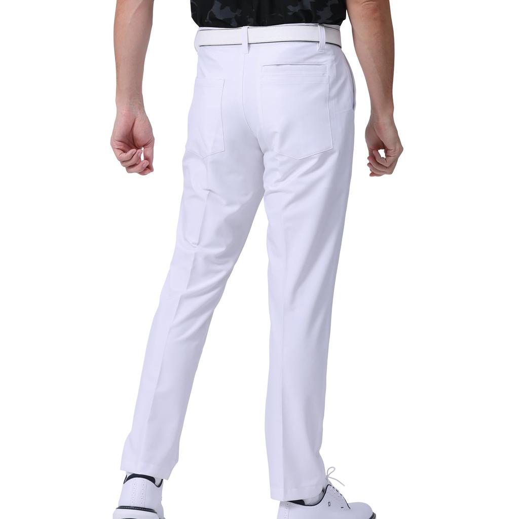 FootJoy FJ Water-Repellent Tour Fit Long Pants, White, Men's, XL, FJ-S24-P12, 81849-XL