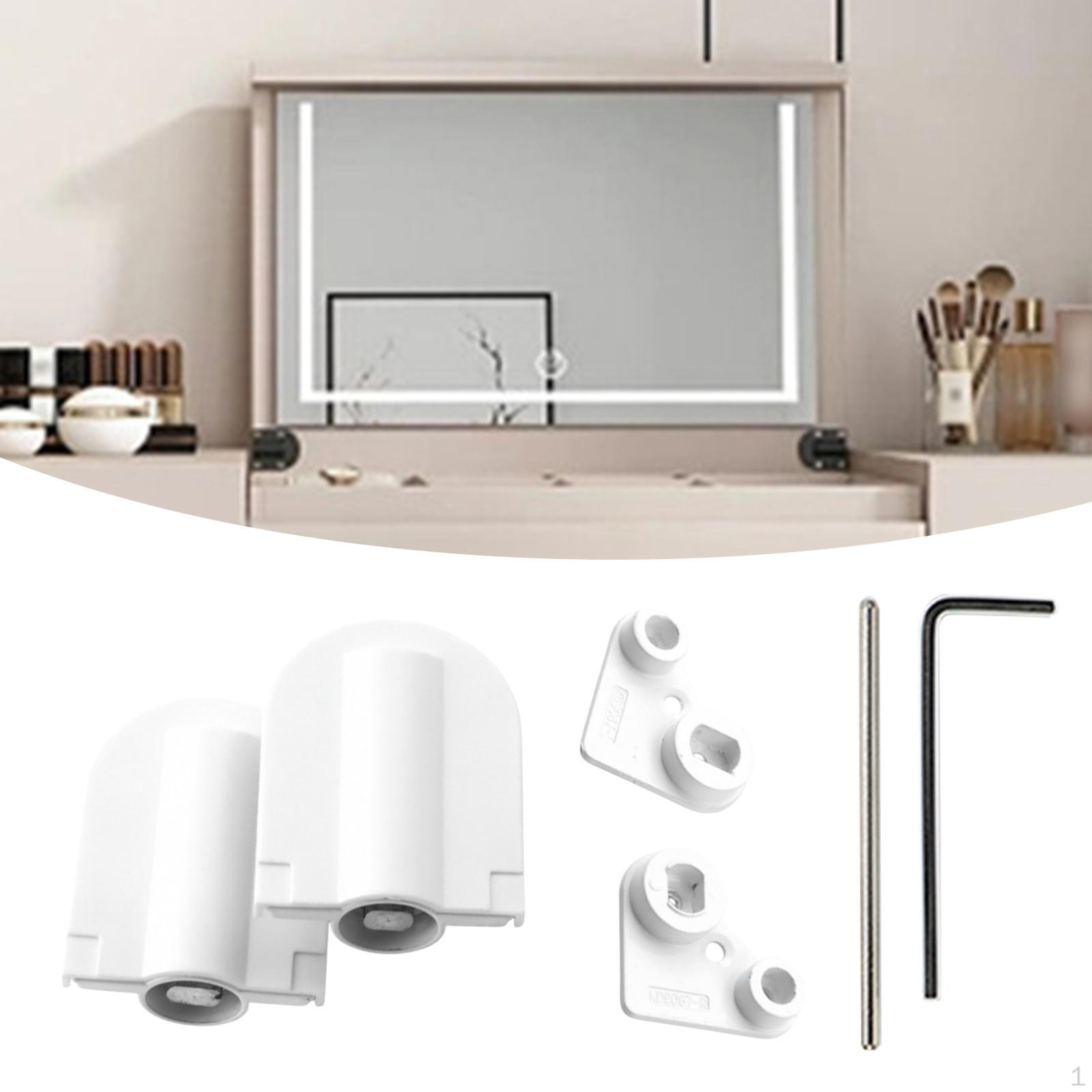 

2 шт. Петли для туалетного столика скрытые прочные износостойкие деревянные ящики для хранения гидравлические белый