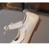 Girls Bow And Pearl Decor Mary Jane Flat Shoes