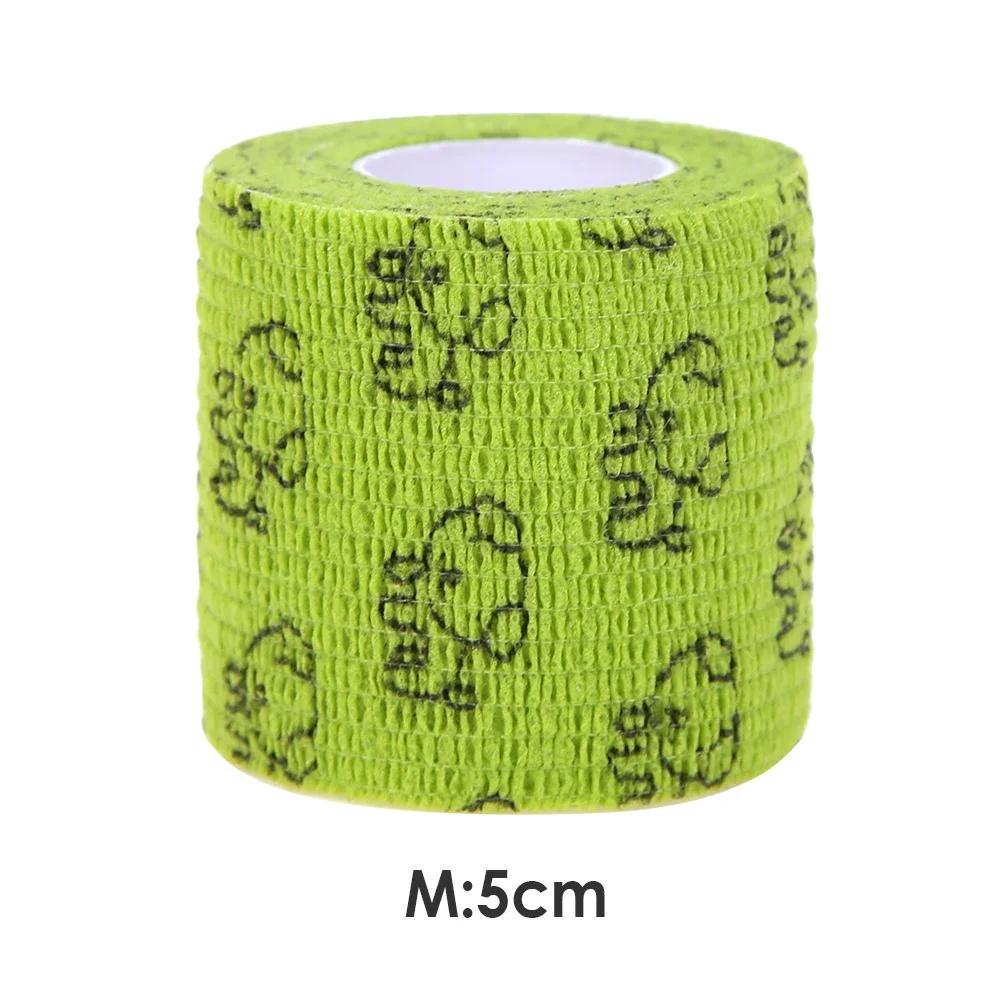 Pet Dog Cat Medical Breathable Elastic Bandage Non-woven Pet Self Adherent Wound Outdoor Retractable Sports Tape Dog Accessories