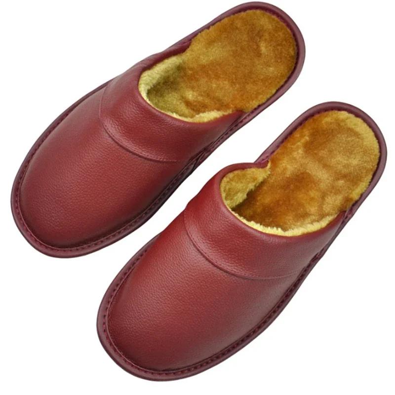 Тапочки из натуральной коровьей кожи для пар — фото 9