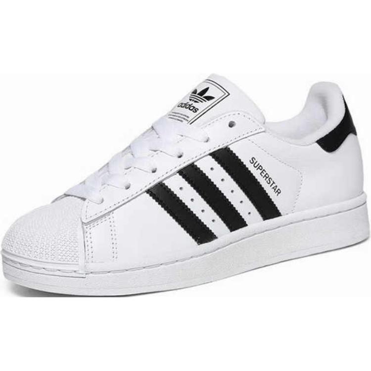 Adidas Originals Superstar Comfortable Versatile Fashion Shock Absorbing Durable Low Top Kids Sneakers Kids Sneakers White JQ4098