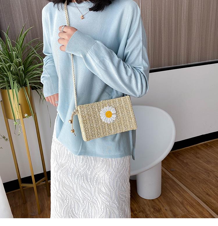 SCIONE Net Red Small Bag 2020 Women Messenger Bag Straw Woven Bag Small Square Bag Shoulder Bag