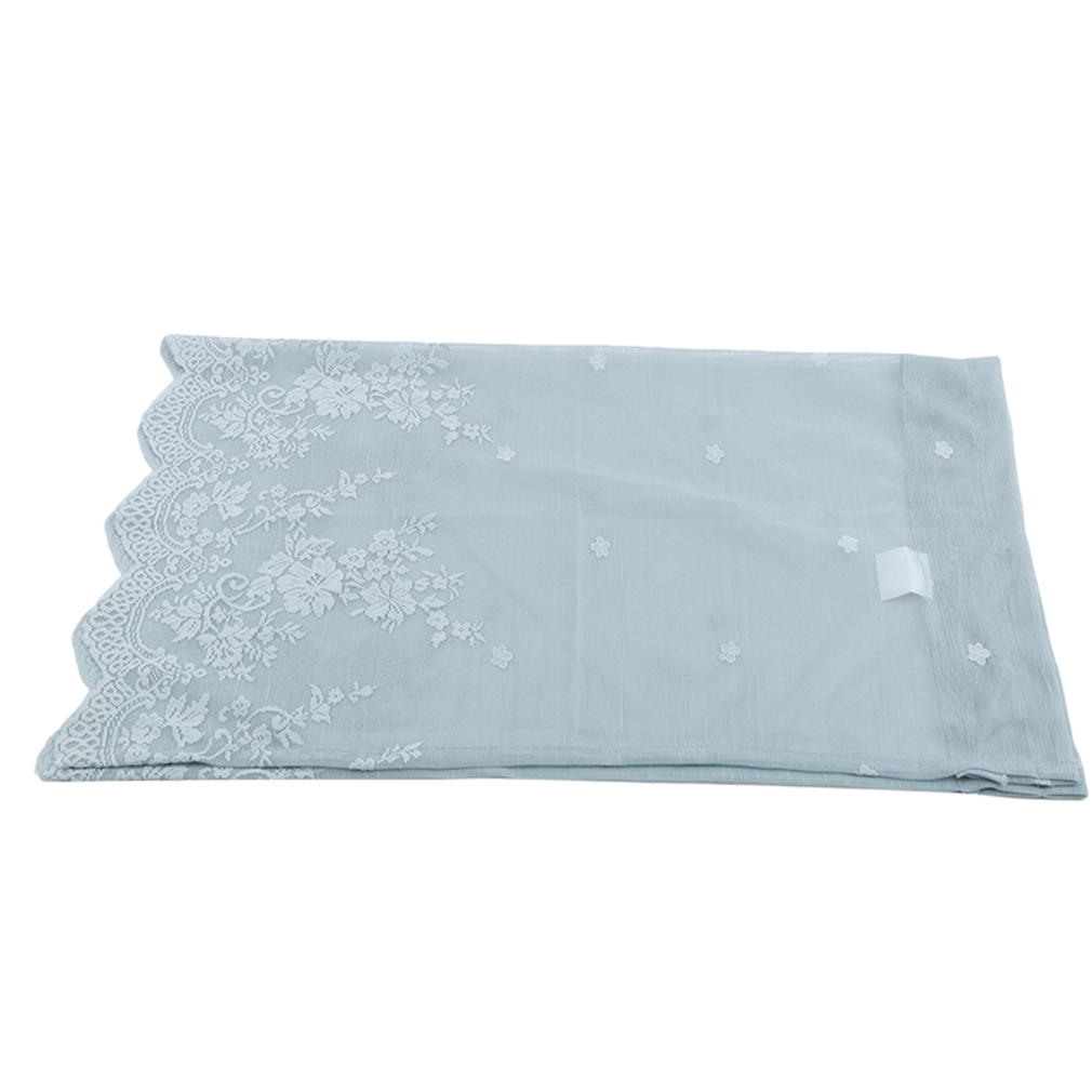 Farmhouse Rustic Style Kitchen Short Sheer Curtains Elegant Lace Blackout Window Valance for Bedroom Bathroom