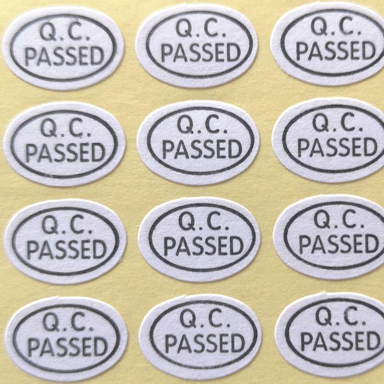 

3600 шт. 13x9 мм, наклейка с надписью «QC PASSED», бирка овальной формы для заводского производства, контрольный штамп, заводская обработка, контроль качества