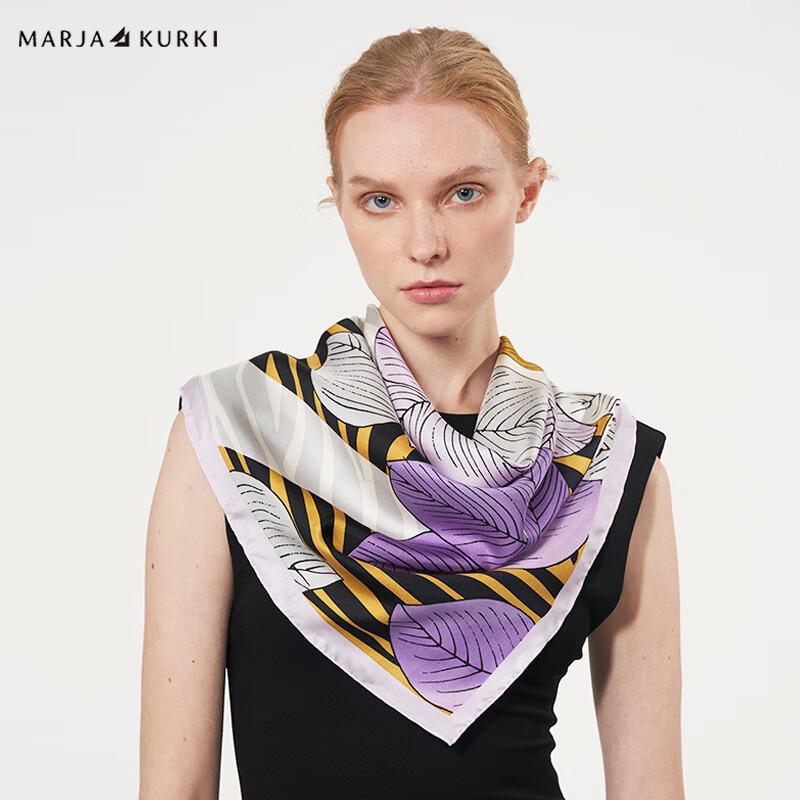 MARJA KURKI Embrace Nature Mulberry Silk Square Scarf for Women