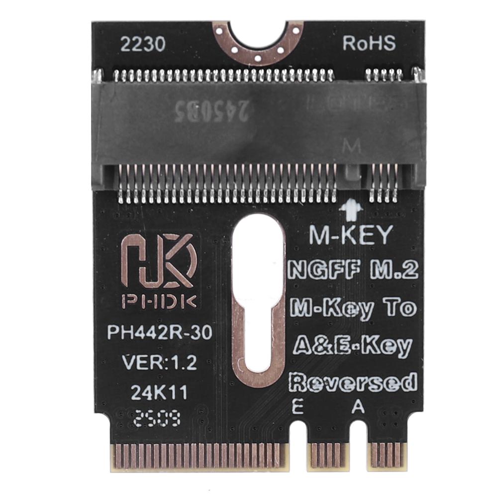 NGFF A+E-Key Male To NVME M-key Female Extension A/E Key To M Key PCIE 4.0 Riser Card for 2230 2242 2260 2280 NVME SSD