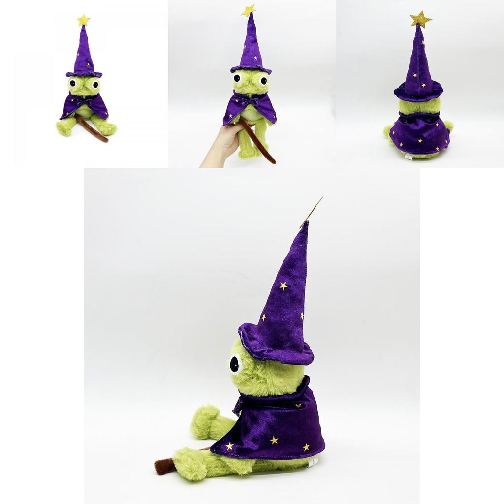 Moonlight Manor Frog Wizard Plush Toy With Soft Short Pile For Kids And Collectors