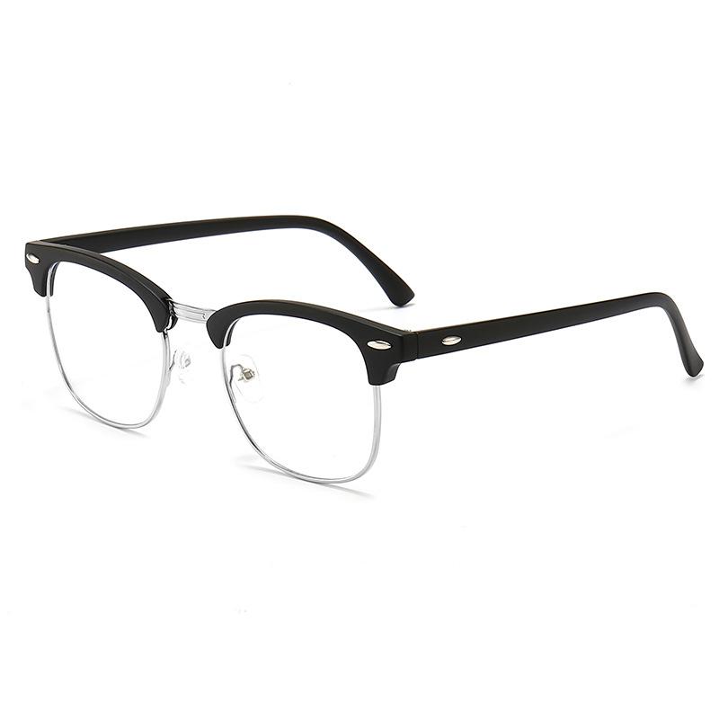 Classic Sunglasses Retro Rice Nail Half Frame Sunglasses Trendy Film Reflective Glasses Toad Glasses Sunglasses