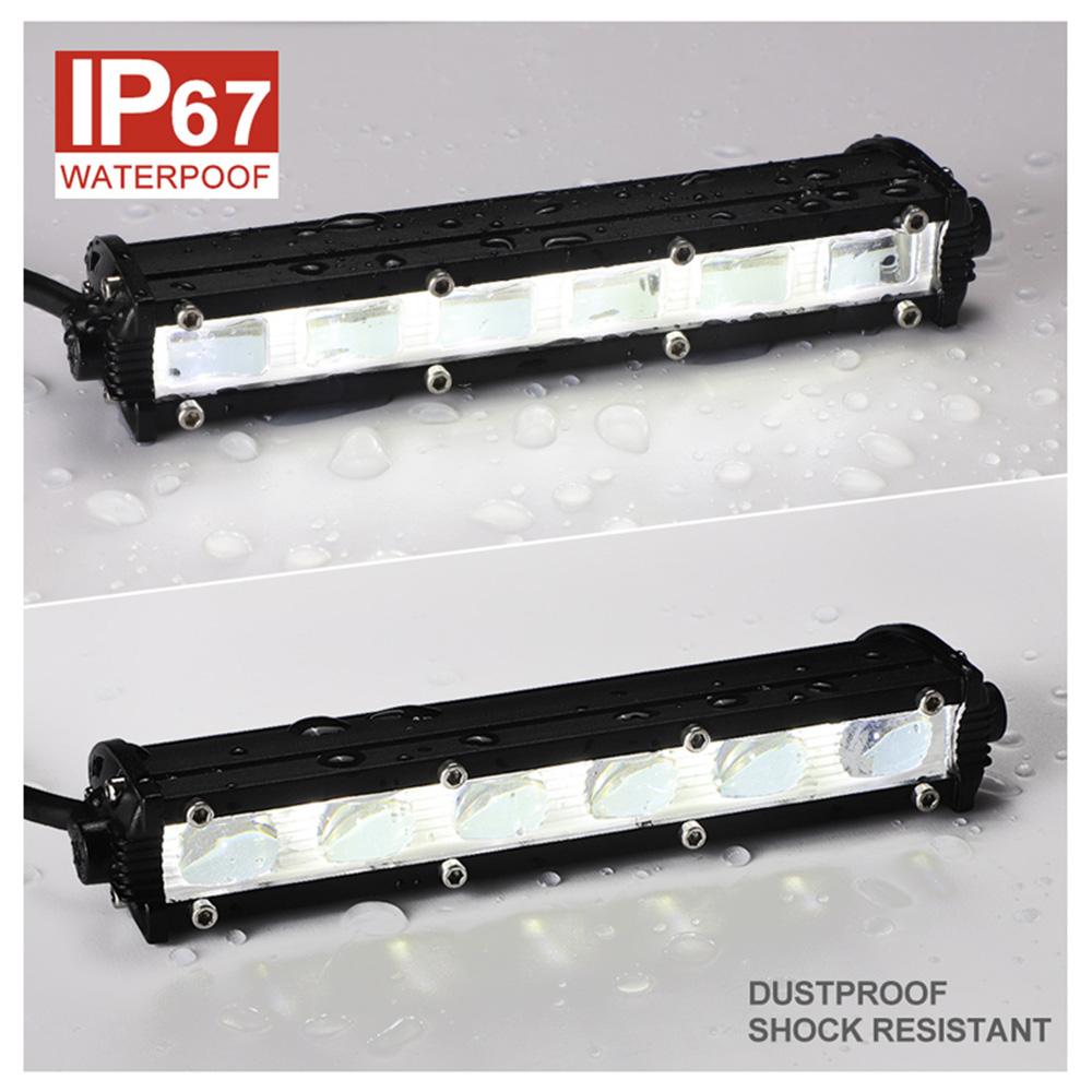 6D Lens Led Light Bar 12V 24V Camping Light Waterproof 7 Inch Led Work Light Flood Light