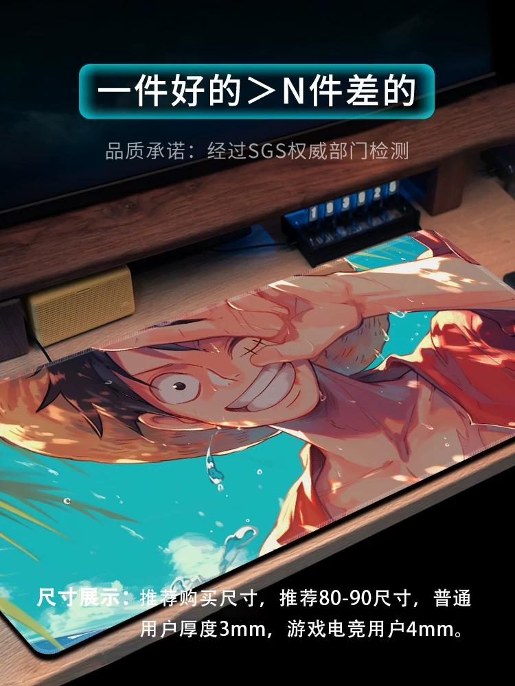 High Definition ONE PIECE Mouse Pad Oversize Boy Hot Blood Animation E-sports Keyboard Pad  Monkey D. Luffy Roronoa Zoro Computer Table Mat Animation