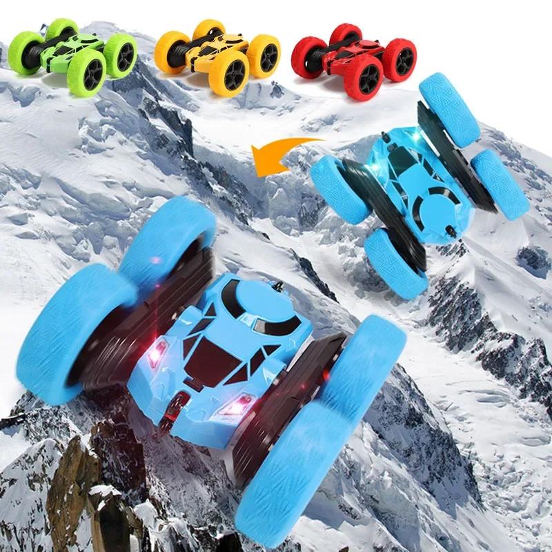 RC Stunt Car Children Double Sided Flip Remote Control 360 Rotation with Lights Off Road Drift RC Car Gifts for Kids Adults Boys