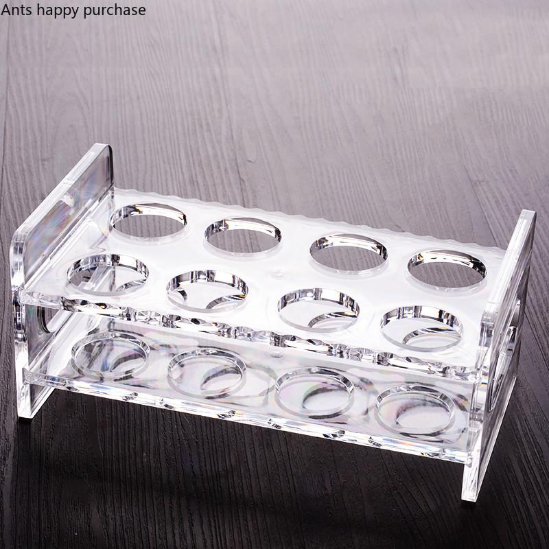 Shot Glass Set White Wine Glass Acrylic Cup Holder Drinkware Set Spirit Glass Bar KTV Wine Glass Holder Glass Cup Storage Rack
