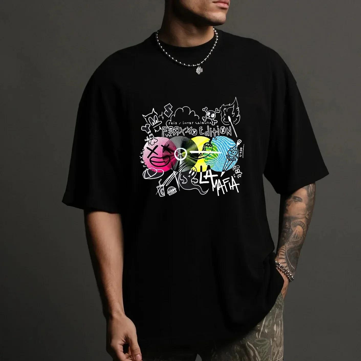 

Rapper Feid Music Album INTER SHIBUYA Graphic T Shirts Men Women Hip Hop Y2k Style Tshirt Summer Fashion Casual Cotton Tshirts L