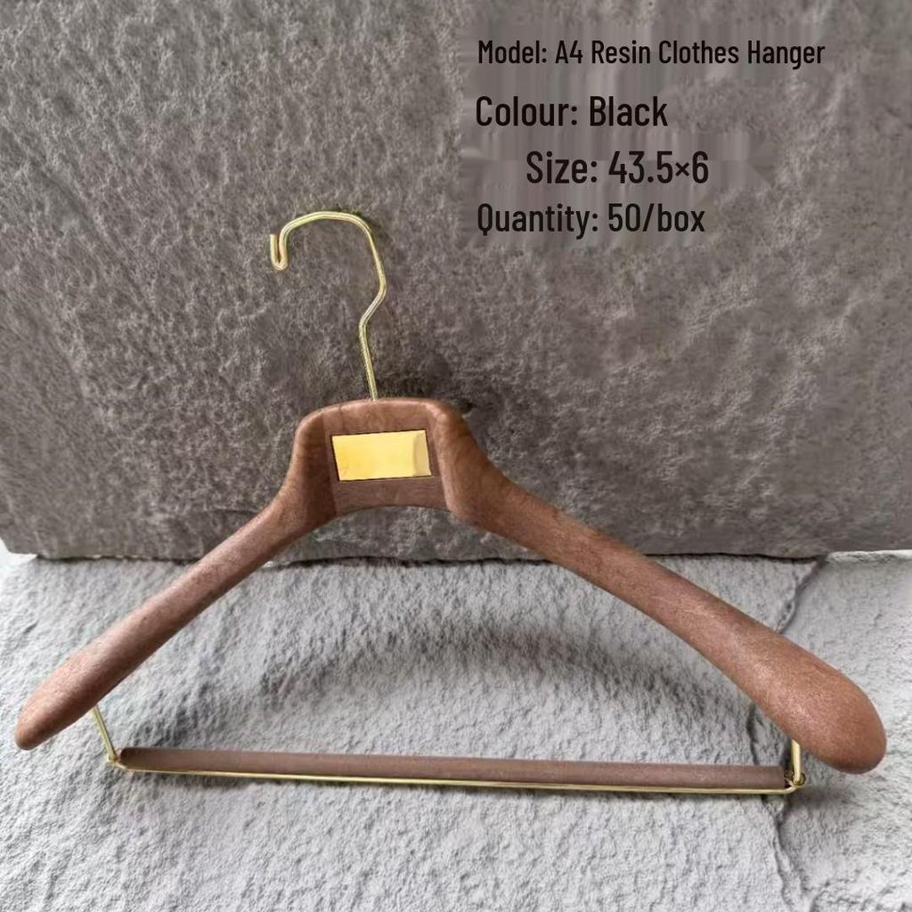 Luxury Resin Wide Shoulder Non-slip Men's Suit Hanger Set for Store Display