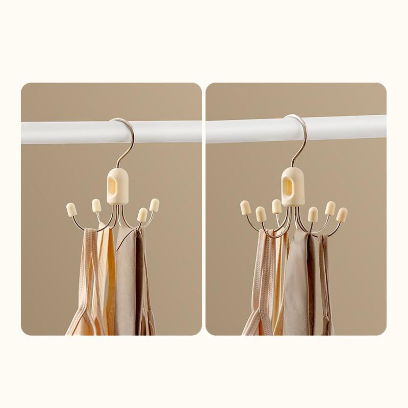 Foldable Hook Underwear Sling Bag Hat Storage Artifact Multifunctional Home Wardrobe Rotating Metal Hook