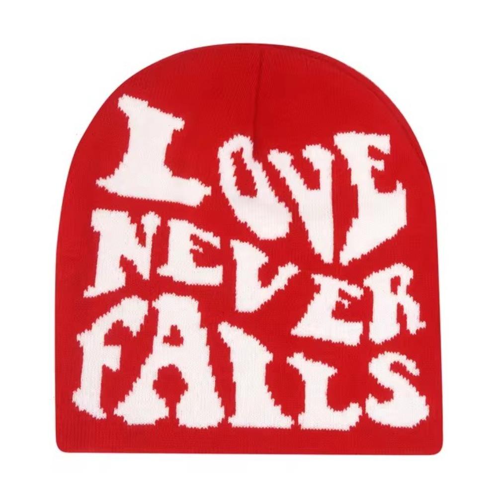 Letter Knitted Hat Elastic Hip Hop Cap Gothic Beanies Cap  Outdoor