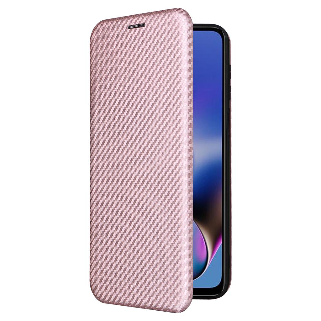 For Motorola Moto G54 5G Case Card Holder Carbon Fiber Texture Anti-drop Leather Cover