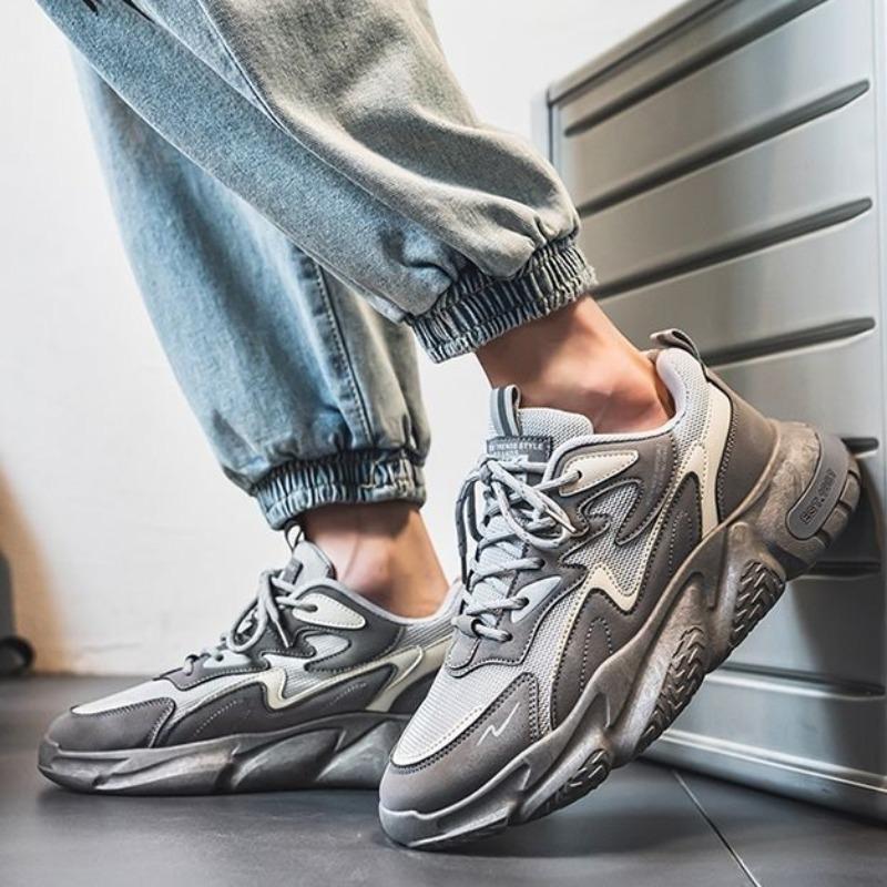 Fashion Fashion Men Sneakers SpringBreathable Versatile Platform Casual Shoes High Quality Street Style Walking Shoe Low-cut Flat-headed