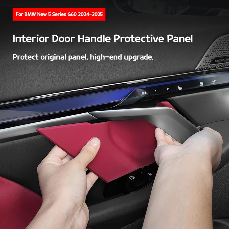 Suitable for BMW 5 Series G60 2025-2026 ASB material Car Interior modification of the inner handle door bowl protective panel