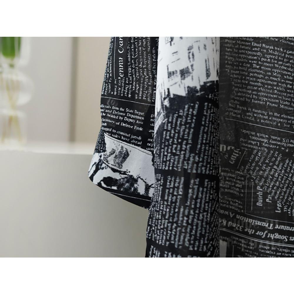 DIMANAF-Vestido camisero de talla grande para mujer, vestido holgado con estampado de diseño Vintage, vestidos informales para mujer, vestido Midi de corte a 2024