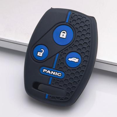 Silicone Car Key Cover Fit for Honda Civic Accord CR-V Fit Jazz HR-V Vezel City Civic Accord CR-V Fit Jazz HR-V Vezel City Hybrid 4 Button
