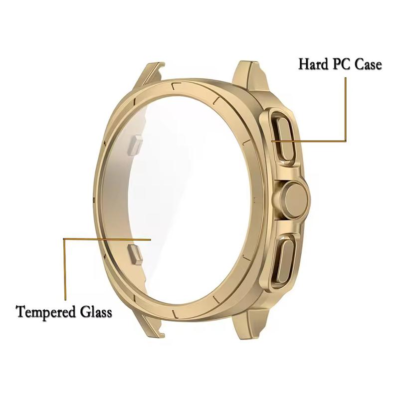 PC Case + Glass For Samsung Galaxy Watch 7 40mm Change Shockproof Cover Bumper Shell With Screen Protector For Galaxy Watch7
