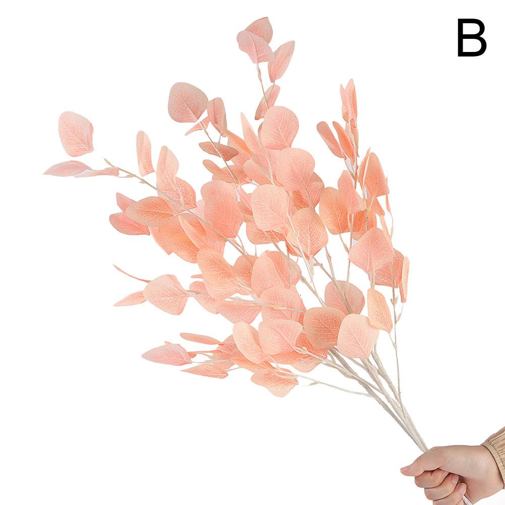 1 szt. Sztuczne Gałązki Eukaliptusa Sztuczne Liście Eukaliptusa Sztuczna Roślina Dekoracja Do Domu Wesela Kolorowa Dekoracja Eukaliptusowa Flo L7Z9