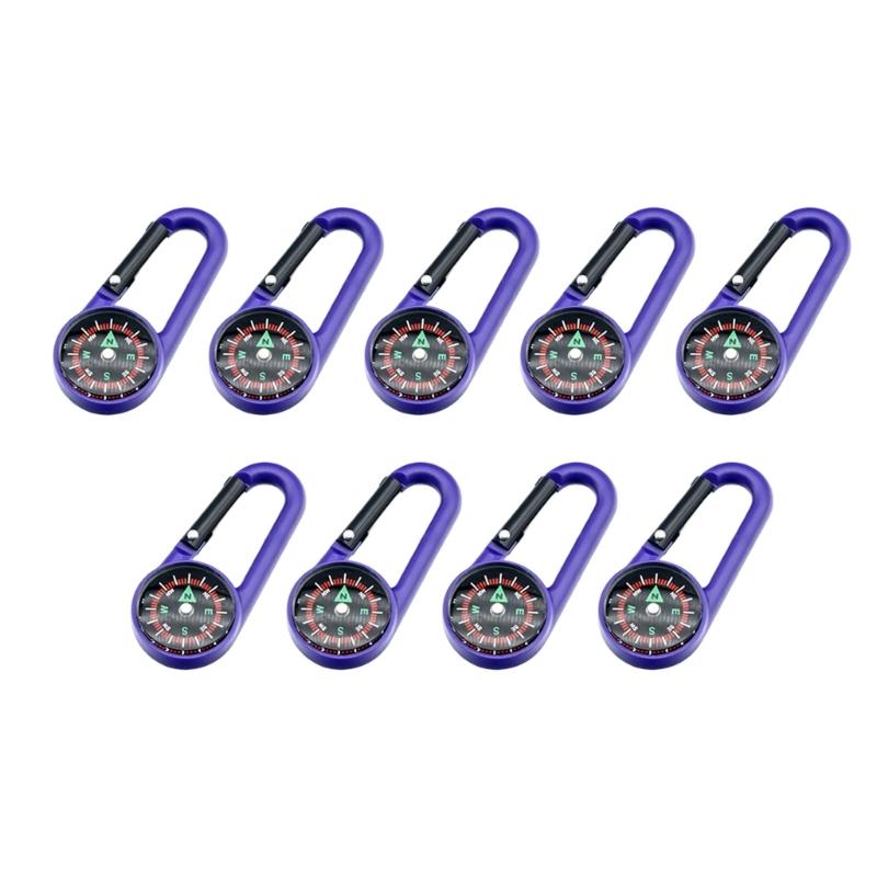 Multifunction Keychain Pocket Outdoor Carabiner Compasses Navigation Tool for Teen Adults Hiking Camping Compasses Portable
