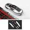 1 Set Silver ABS Car Remote Key Case Repalcement Part For Porsche Macan 2014-23