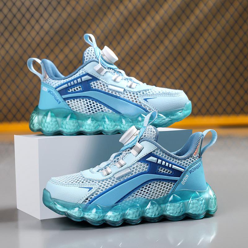 Scarpe da Corsa Traspiranti in Rete per Bambini - Unisex, Ammortizzazione ad Aria, Suola Morbida, Design alla Moda per la Primavera, Adatte a Bambini di Mezza Età e Grandi