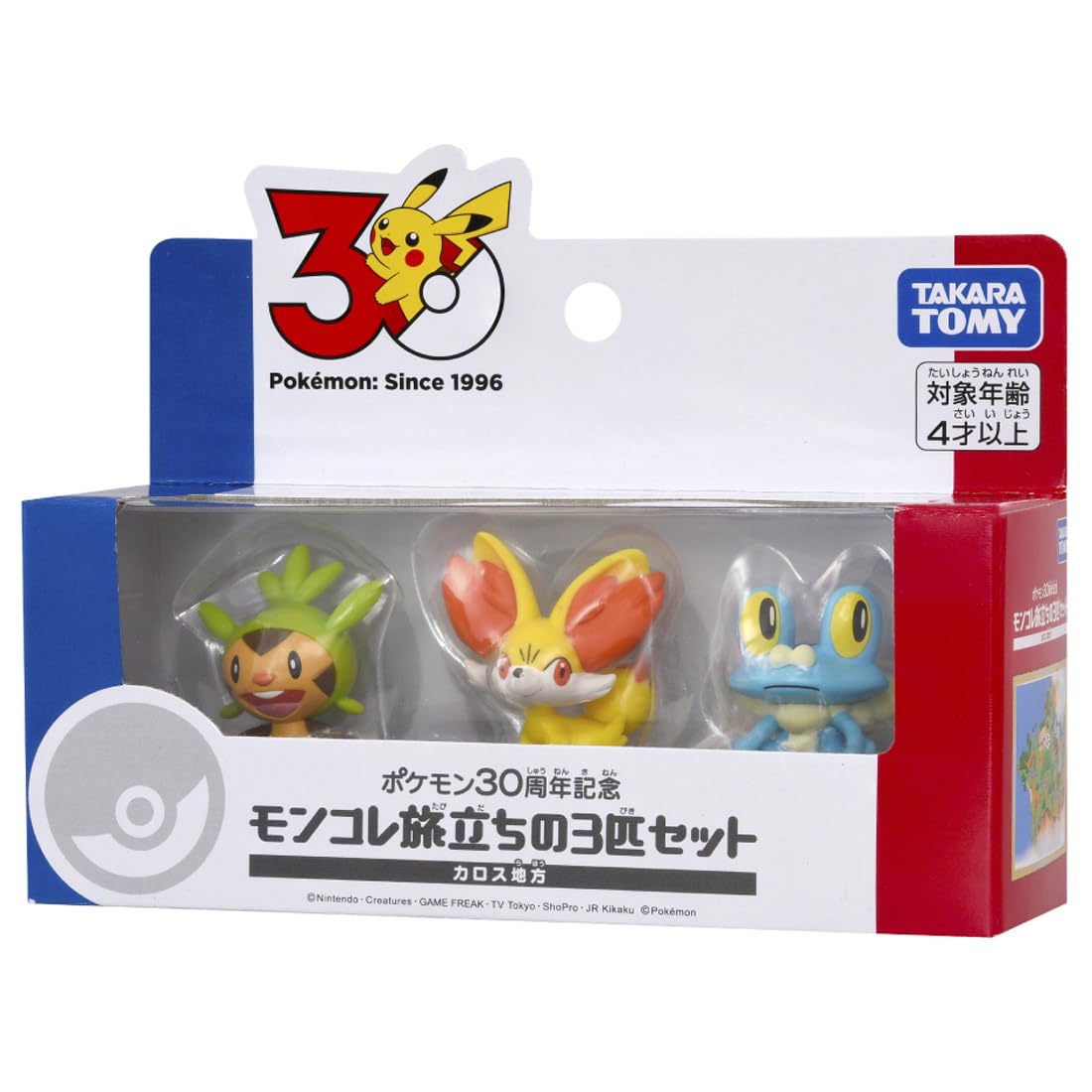 Takara Tomy 30th Anniversary MonColle Journey Set Kalos Region Pokémon 3-Pokémon