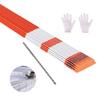 VEVOR Driveway Markers, 100Pcs 183cm Long 7.87mm Dia, Hi-Visibility Driveway Reflectors with 12 In Steel Drill Bits