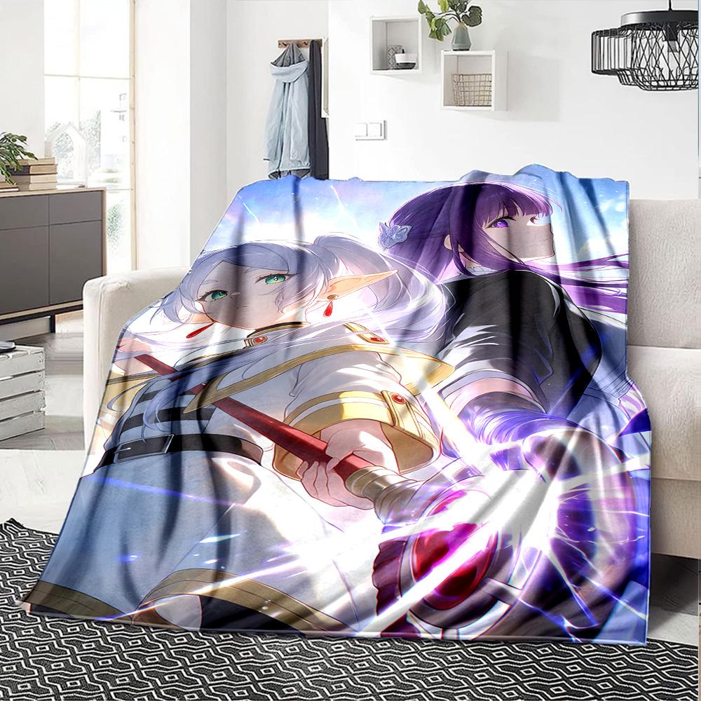 1pc Frieren Blanket, Gift, for Men and Women, Soft Blanket, Good for Sofa Bed Couch Travel, Lightweight Flannel Blanket