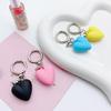 Colorful Heart Keychain Love Shape Bag Charm Pendant Decoration Handmade Jewelry