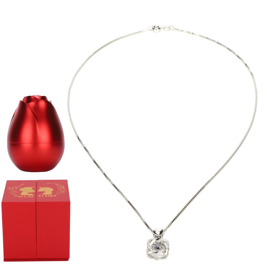 Jewelry Necklace Rose Flower Gift Box Set Valentine S Day Women Jewelry Necklace Gift Box